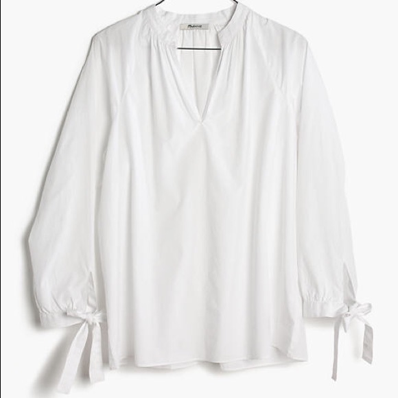 Madewell Tops - BOGOFREE Madewell Tie-Sleeve Popover Top